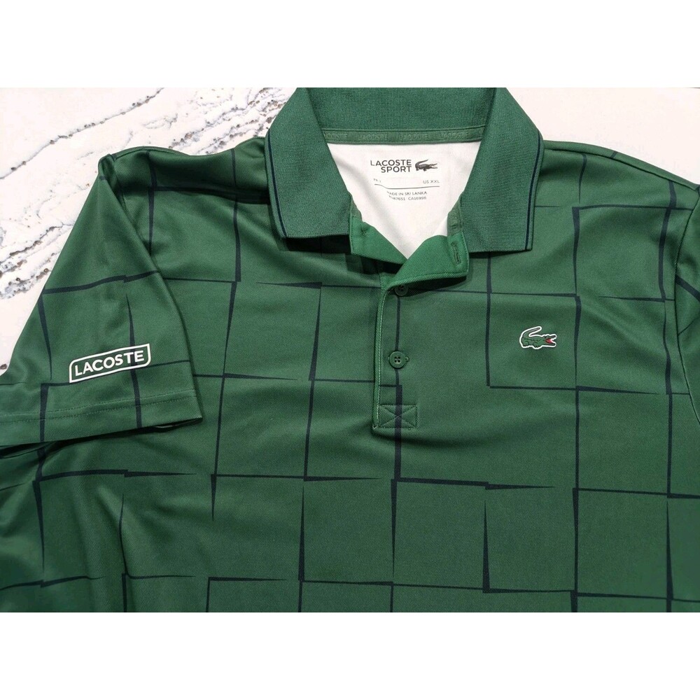 Lacoste Sport Mens Short Andy Roddick' Golf/Tennis Polos Green 2XL 7